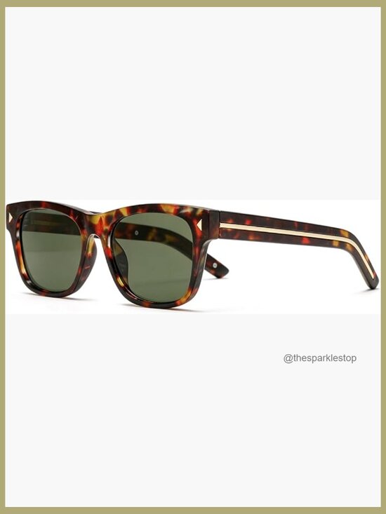 Retro Square Sunglasses Classic Thick Frame UV Protection Unisex Shades main image 4